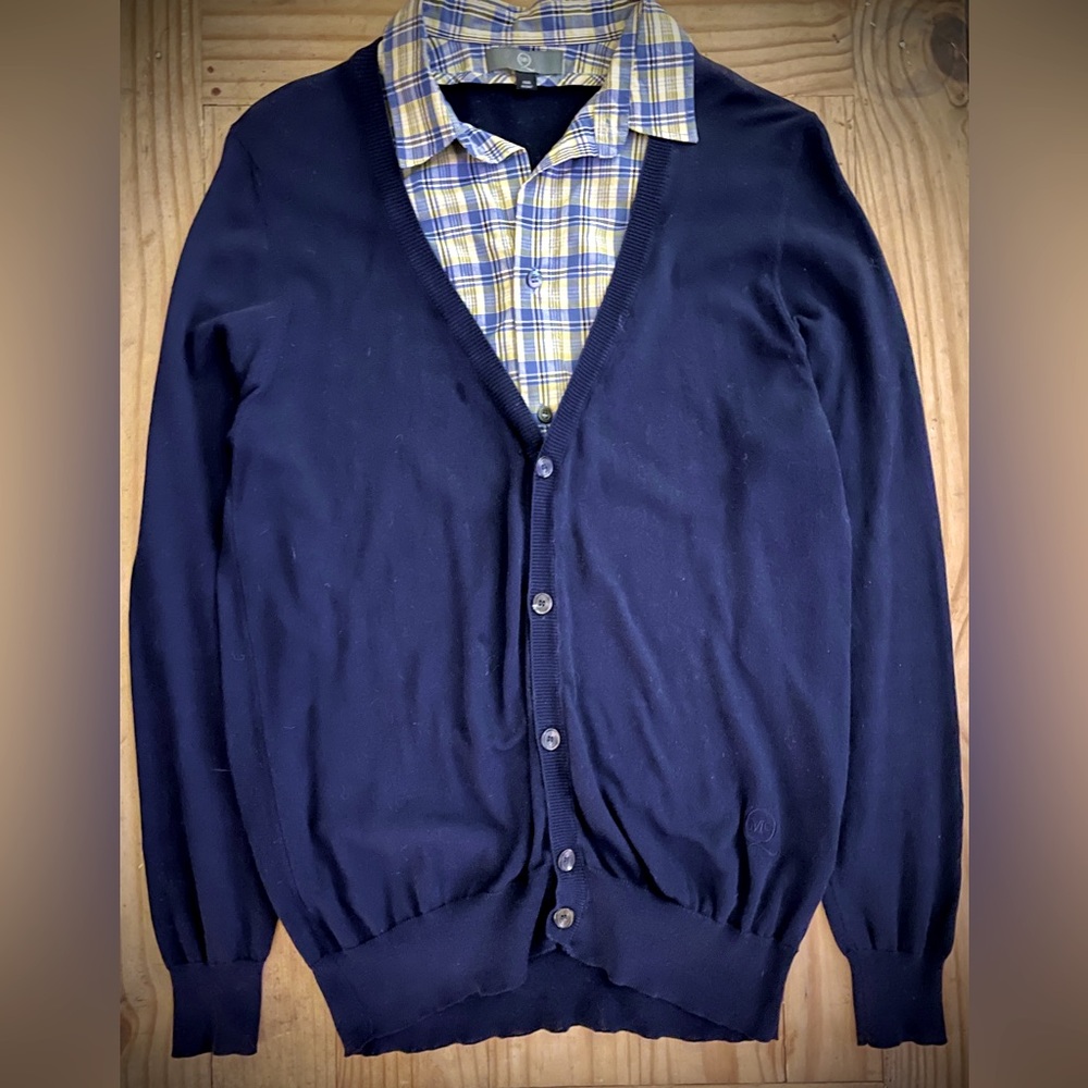 Rare Vintage Men’s McQ by Alexander McQueen Cardigan and Button Down Shirt in 1